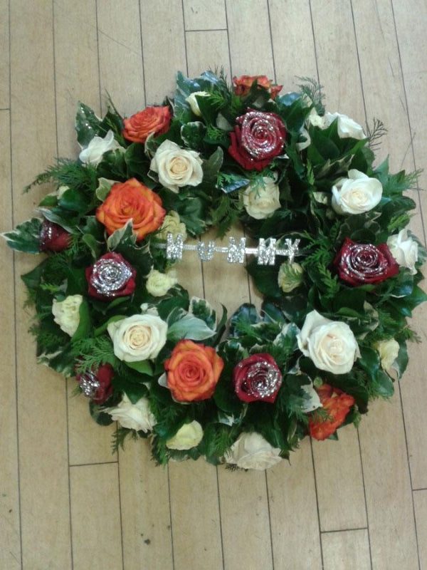 Blingy Roses Wreath