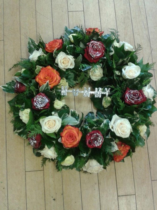 Blingy Roses Wreath